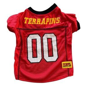 UNIVERSITY OF MARYLAND RED TERRAPINS DOG JERSEY!!